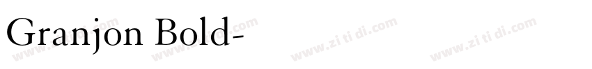 Granjon Bold字体转换